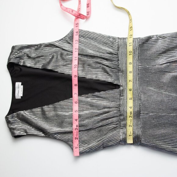 Lovers & Friends Naomi Dress Maxi Evening Sleeveless Metallic Gown Silver XXS - Picture 7 of 8